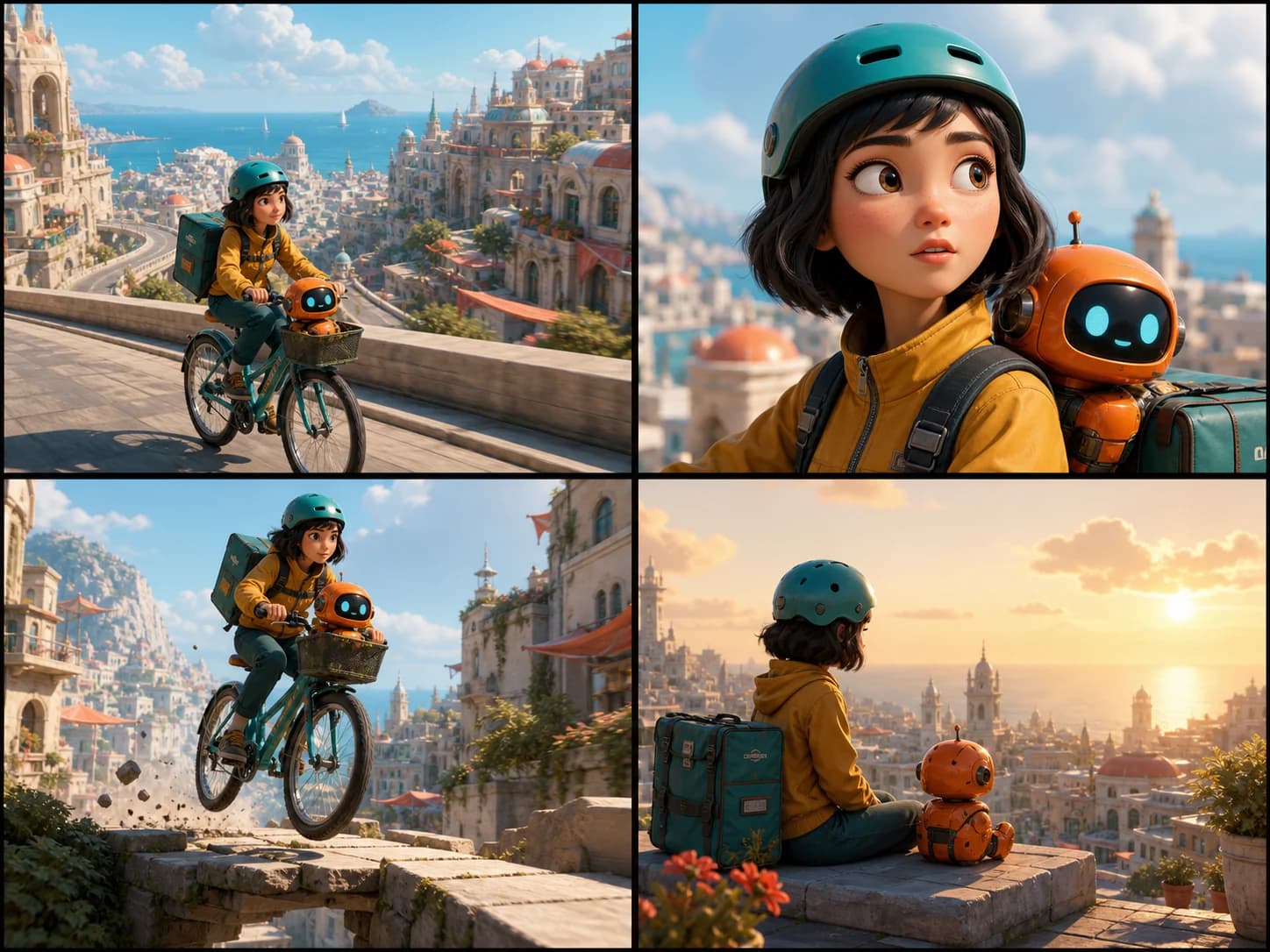 Esempio di storyboard per l'animazione di un personaggio