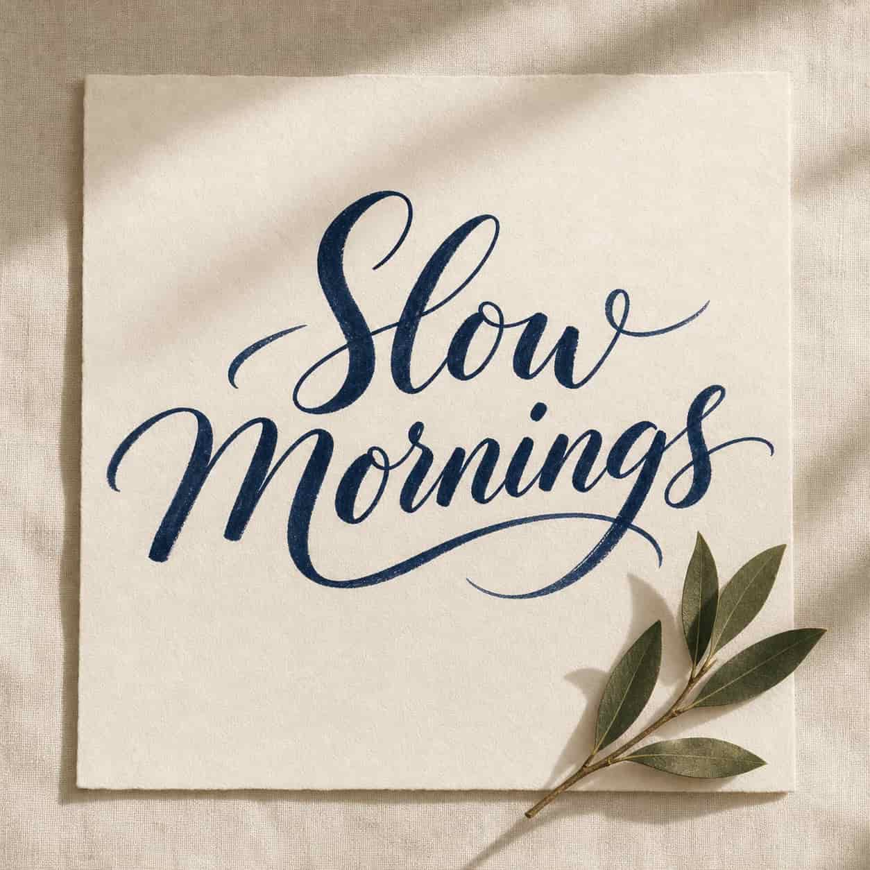 Calligraphy poster with brush lettering on paper, generated by Video Studio AI
