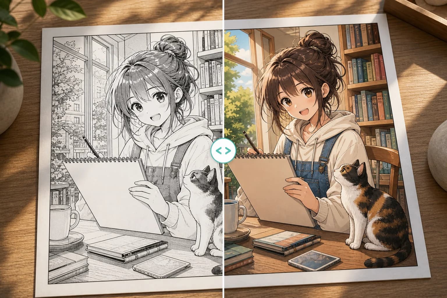 KI-Manga-Kolorierung