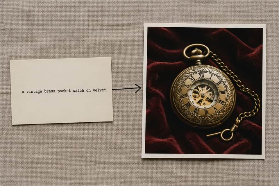 Text prompt producing a rendered image sample by Video Studio AI