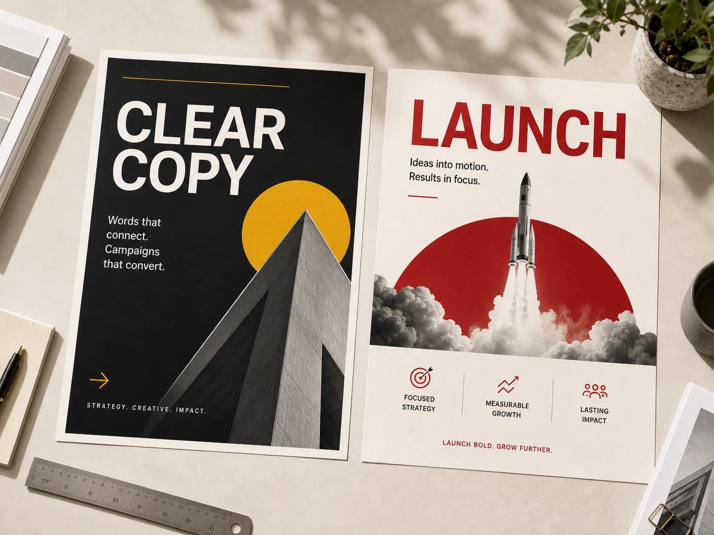 Poster design generated from an image reference