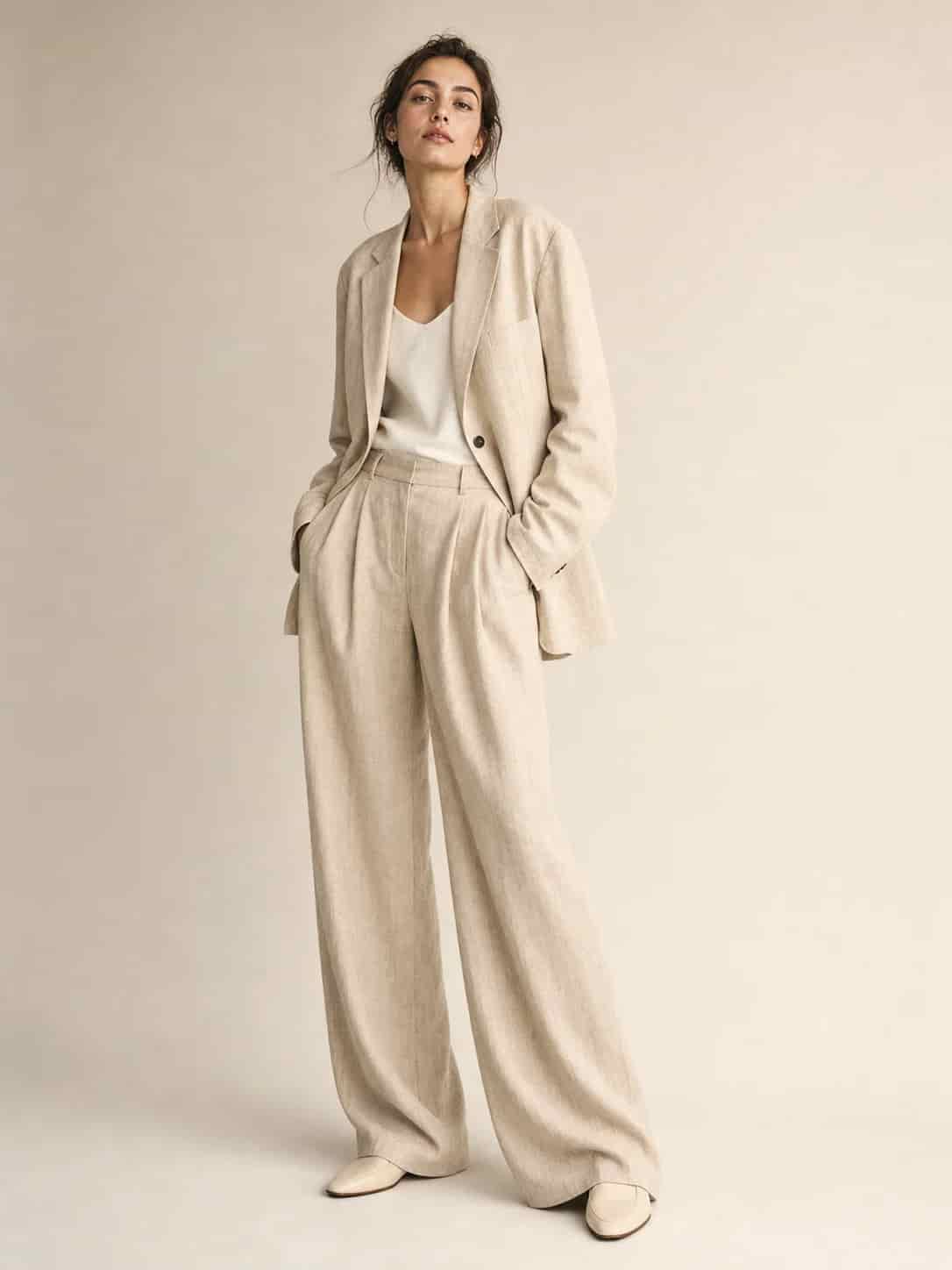 Fashion editorial with styled clothing and a composed pose, created with Video Studio AI