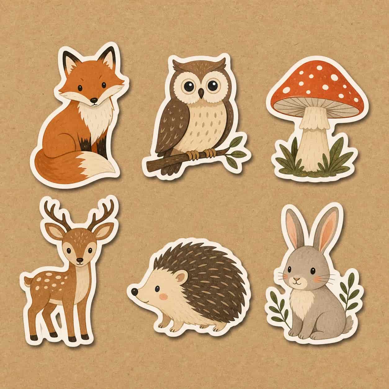 Sticker pack with coordinated illustrated characters, created with Video Studio AI