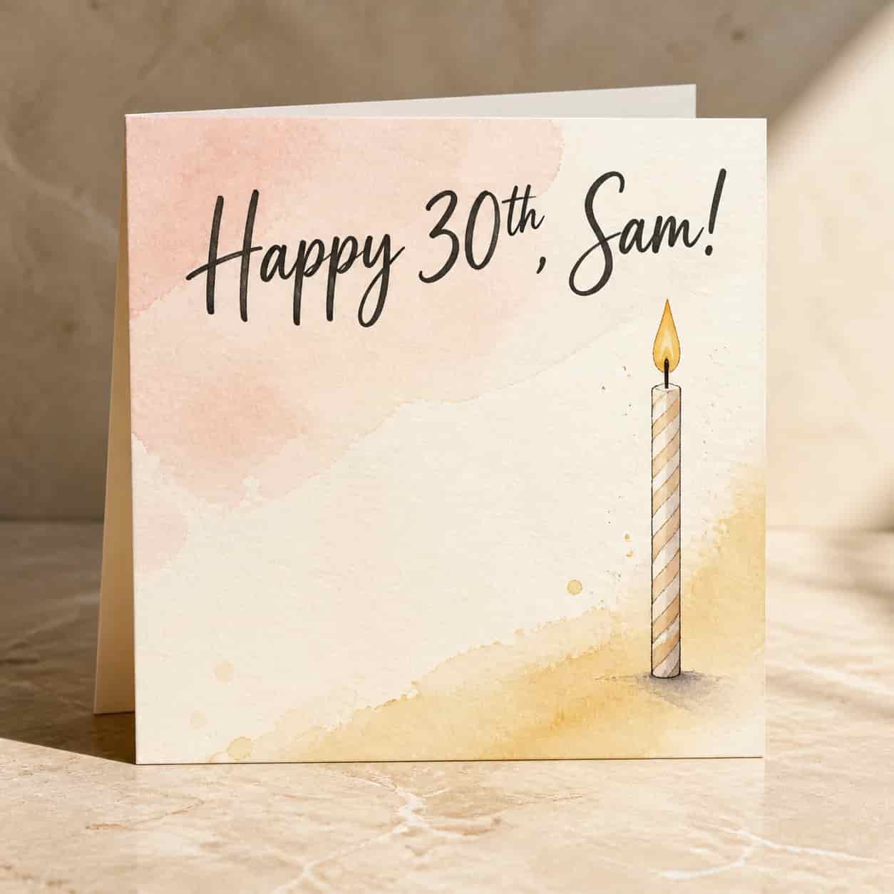 Greeting card with decorative lettering and artwork, created with Video Studio AI