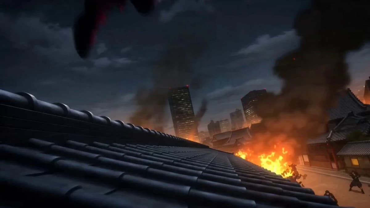 Anime Kunoichi Rooftop Battle Seedance 2.0 video prompt preview